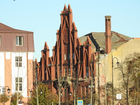 building of a bank in gusev, russia, former gumbinnen, eastern prussia