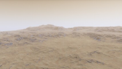 Fototapeta premium landscape on planet Mars, scenic desert scene on the red planet 