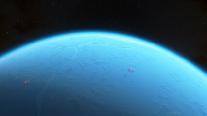 Fototapeta premium Planets and galaxy, science fiction wallpaper. Beauty of deep space. Billions of galaxy in the universe Cosmic art background 3d render 