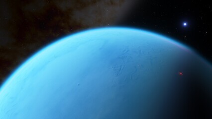 Fototapeta premium Planets and galaxy, science fiction wallpaper. Beauty of deep space. Billions of galaxy in the universe Cosmic art background 3d render 