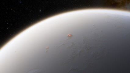 Planets and galaxy, science fiction wallpaper. Beauty of deep space. Billions of galaxy in the universe Cosmic art background 3d render
