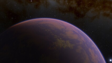 Planets and galaxy, science fiction wallpaper. Beauty of deep space. Billions of galaxy in the universe Cosmic art background 3d render
