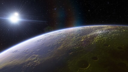 Abstract planets and space background