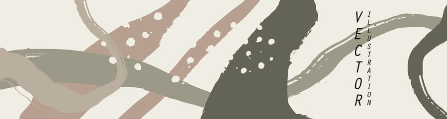 Abstract trendy universal artistic banner template. Vector illustration.