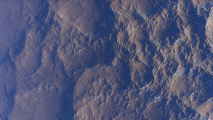 View of the 3d rendering realistic planet mars surface from space.  © ANDREI