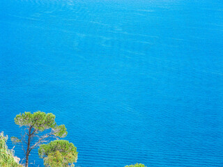 Sferracavallo, Province of Palermo, Sicily, Italy. With rocky coast and blue sea, coastal stones and nobody. Here a sunny day.   