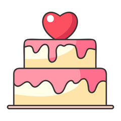 Heart cake icon