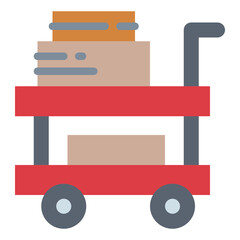 trolley flat icon style