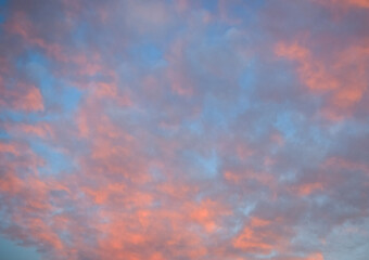 Colorful sunset twilight sky.