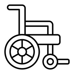Wheelchair Line Icon