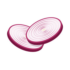 Red union vector. Sliced red union cartoon flat illustration isolated in white background.