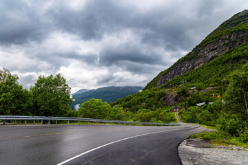 Scenic road in Western Norway