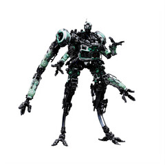 Cyberpunk future tech medical robot droid