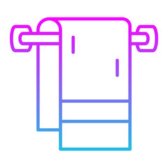 Towel Line Gradient Icon