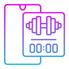 Application Line Gradient Icon