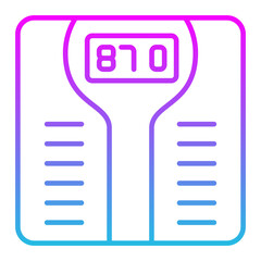 Fototapeta premium Weight Scale Line Gradient Icon