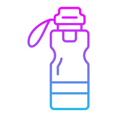 Bottle Line Gradient Icon