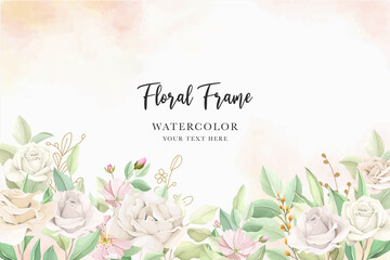 Hand drawn elegant floral illustrated background 