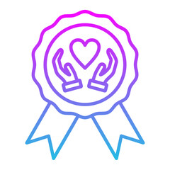 Award Line Gradient Icon