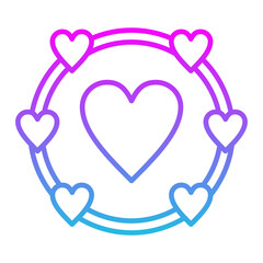 Love Line Gradient Icon