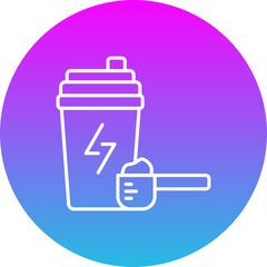 Shake Gradient Circle Line Inverted Icon