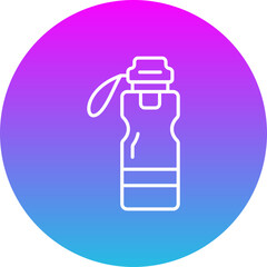 Bottle Gradient Circle Line Inverted Icon