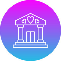 Foundation Gradient Circle Line Inverted Icon