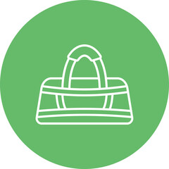 Gym Bag Multicolor Circle Line Inverted Icon