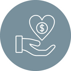 Healthcare Multicolor Circle Line Inverted Icon