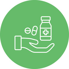 Medicine Multicolor Circle Line Inverted Icon