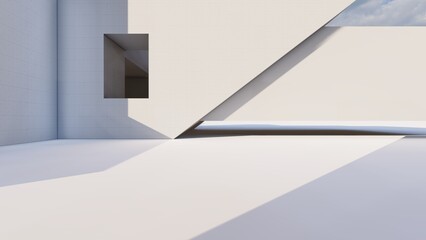 Fototapeta premium 3d rendering architecture background building geometric shape