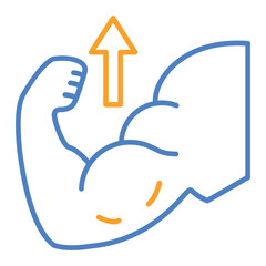 Growth Blue And Orange Line Icon