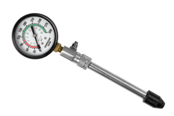 Engine compression gauge isolated on white background. Engine compression tester