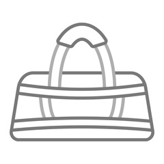 Gym Bag Greyscale Line Icon