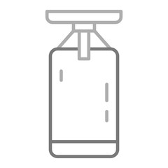 Punching Bag Greyscale Line Icon