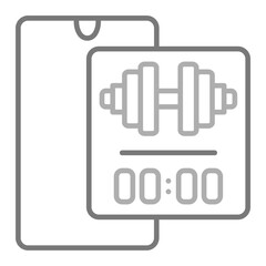 Application Greyscale Line Icon