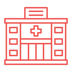 Hospital Multicolor Line Icon