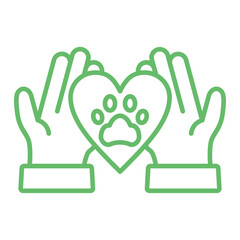 Animal Care Multicolor Line Icon