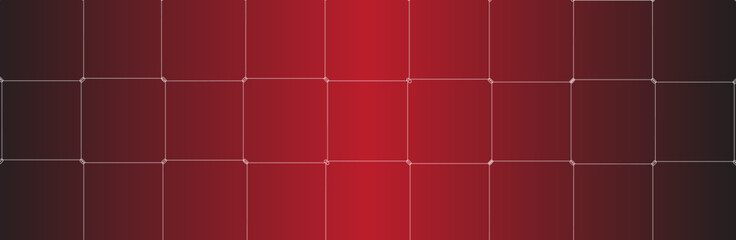 Fototapeta na wymiar Net texture pattern on red gradient background. Net texture pattern for backdrop and wallpaper. Realistic net pattern with white squares. Geometric background, vector illustration