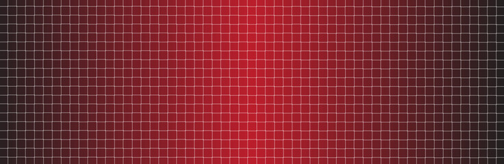 Net texture pattern on red gradient background. Net texture pattern for backdrop and wallpaper. Realistic net pattern with white squares. Geometric background, vector illustration