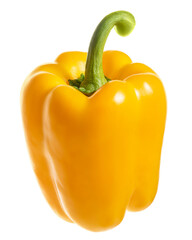 PNG. Ripe yellow paprika. Isolate