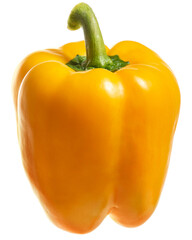 PNG. Ripe yellow paprika. Isolate