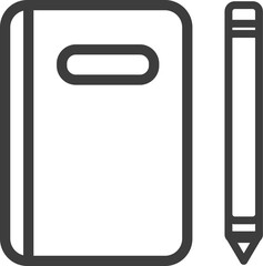 Notebook thin line icon, Education icon set.
