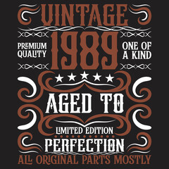 Vintage Birthday  t shirt design with Birthday elements or Hand drawn Birthday typography design