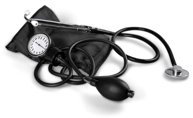 Blood pressure checker isolated on white background