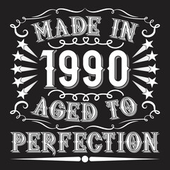 Vintage Birthday  t shirt design with Birthday elements or Hand drawn Birthday typography design