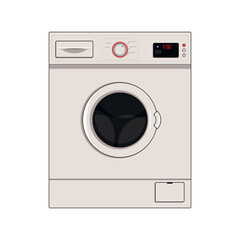 Illustration of a washing machine on a white background