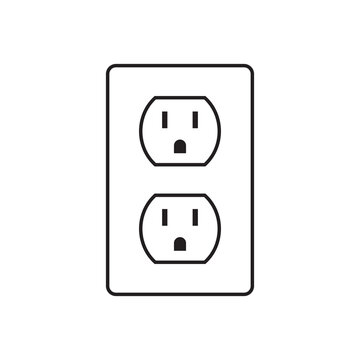 power socket symbol vector sign