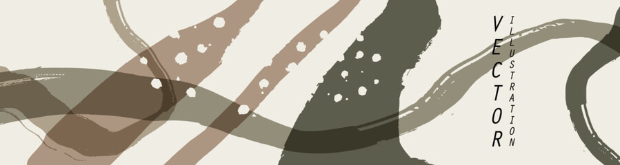 Abstract trendy universal artistic banner template. Vector illustration.