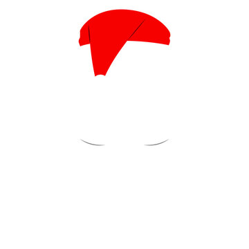 recommend clip art: Santa Claus red hat, white moustache and beards. Christmas flat elements. Illustration on transparent background